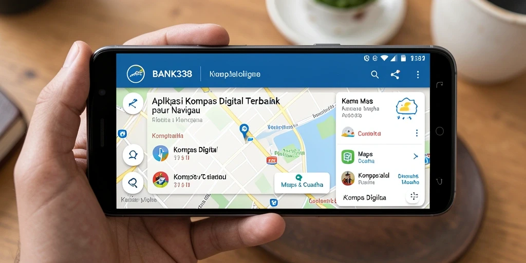 Tampilan antarmuka kompas digital BANK338 yang menarik dan informatif.