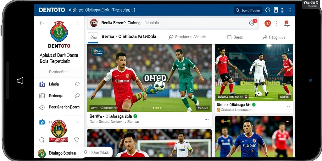 Antarmuka DENTOTO yang menarik dan informatif untuk Olahraga Bola.
