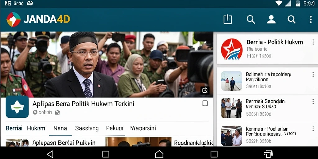 Antarmuka JANDA4D menampilkan berita politik hukum terbaru.