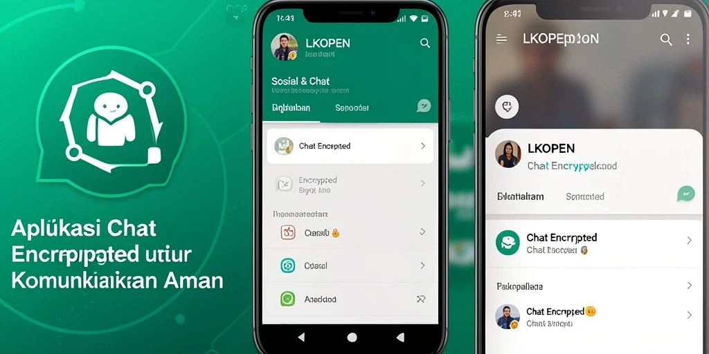Antarmuka LKOPEN menampilkan fitur Chat Encrypted yang canggih.