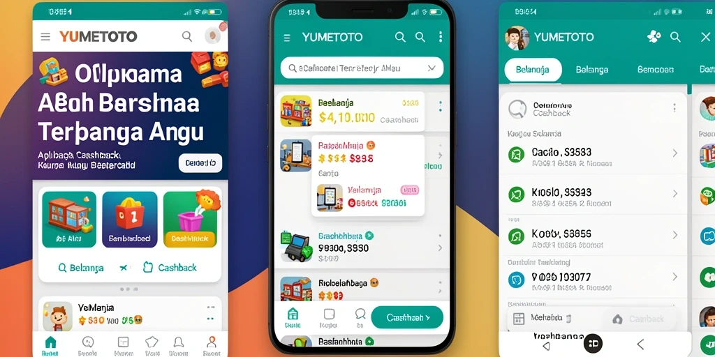Tampilan antarmuka aplikasi YUMETOTO yang intuitif dan menarik.